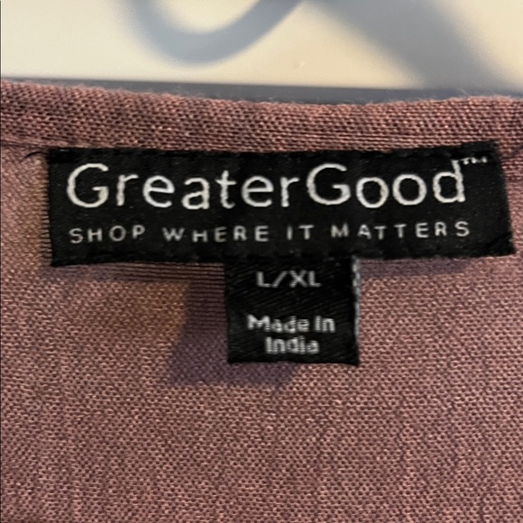 2/$12 Greater Good Rayon Blouse Butterfly Print Crinkle Gauze Tie Dye Ombré - Picture 2 of 9